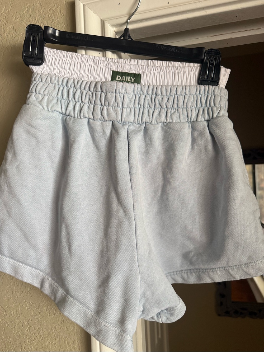 Daily Drills Light Blue Elastic-Waist Athletic Shorts
